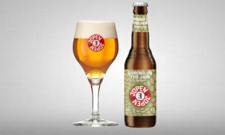Jopen Spring In The Hop flesje en glas Jopen Spring In The Hop flesje en glas